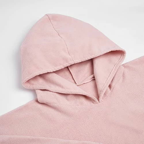 Brentfords Towel Poncho Adult Hooded Large Bath Swimming Surf Beach Absorbent Microfibre Changing Robe For Women Girls Quick Dry, Blush Pink 4 Brentfords Towel Poncho Adult Hooded Large Bath Swimming Surf Beach Absorbent Microfibre Changing Robe For Women Girls Quick Dry, Blush Pink - Image 2