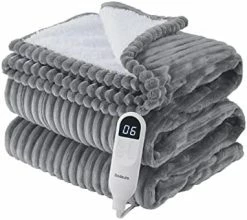 Bedsure Heated Blanket Twin Size - Soft Ribbed Fleece Fast Heating Electric Blanket With 6 Heating Levels & 10 Time Settings, 8 Hours Auto-Off Heated Blanket (62×84 Inches, Dark Grey) 30 Bedsure Heated Blanket Twin Size - Soft Ribbed Fleece Fast Heating Electric Blanket With 6 Heating Levels & 10 Time Settings, 8 Hours Auto-Off Heated Blanket (62×84 Inches, Dark Grey) -Electric Blankets Sales 2022 41B1mMvhIKL. AC 1
