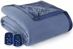 Thermee Micro Flannel King-Size Ultra Velvet Electric Heated Blanket, Machine Wash & Dry, Timer & Safety Shutoff, 108Lx90W, Cadet Blue -Electric Blankets Sales 2022 41BlF7gKXBL. AC 1