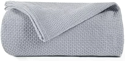 BOUTIQUO 100% Cotton Bed Blanket, Breathable Thermal Blanket Full - Queen Size, Soft Honeycomb Waffle 90''x90'', Perfect For Layering Any All Season, Beige, (90''x90'') (70474) Teal 13 BOUTIQUO 100% Cotton Bed Blanket, Breathable Thermal Blanket Full - Queen Size, Soft Honeycomb Waffle 90''x90'', Perfect For Layering Any All Season, Beige, (90''x90'') (70474) Teal - Image 11