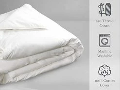 Westin Lightweight Down Blanket - Plush White Down Blanket With 100% Cotton Cover - King (104" X 90")