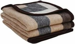 Alpaca Warehouse Alpaca Sheep Wool Blanket King/Full-Queen/Twin Size Thick Heavyweight Comfortably Warm - Great For Outdoor Use - Striped Design (Beige/Brown/Gray, Full/Queen) -Electric Blankets Sales 2022 41DSJzp3yJL. AC