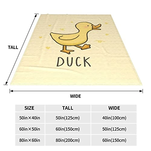 Kvmmilx Cute Duck Cartoon Ultra-Soft Blanket Light Flannel Warm Winter Blanket,Home Sofa Bedding Car Camping Travel Office Beach Bedroom Living Room- For Adults/Kids/Babies 50''X40'' Cute Duck Cartoon -1 4 Kvmmilx Cute Duck Cartoon Ultra-Soft Blanket Light Flannel Warm Winter Blanket,Home Sofa Bedding Car Camping Travel Office Beach Bedroom Living Room- For Adults/Kids/Babies 50''X40'' Cute Duck Cartoon -1 - Image 2