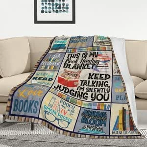 POQUSH Book Lovers Gifts Blanket 80"x60",Gifts For Book Lovers Women, Women Reading Gifts For Book Lovers,Book Reader Gifts,Book Club /Bookworm Gifts For Reading Lover Bookish,Literary Gifts Ideas 4 POQUSH Book Lovers Gifts Blanket 80"x60",Gifts For Book Lovers Women, Women Reading Gifts For Book Lovers,Book Reader Gifts,Book Club /Bookworm Gifts For Reading Lover Bookish,Literary Gifts Ideas - Image 2