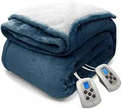 MARQUESS Electric Blanket Queen Size, Sherpa Flannel Heated Blanket With Dual Control, 10 Heat Settings, Automatic Shut Off Adjustable, Machine Washable (Grey, Queen) Charcoal -Electric Blankets Sales 2022 41Du2EZko6L. AC