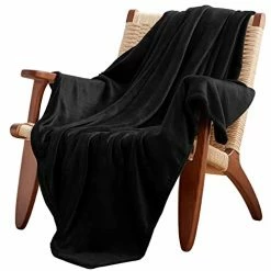 CozyLux Fleece Blanket Twin Ash Black 60" X 80", Super Soft Lightweight Microfiber Flannel Blankets For Travel Camping Chair And Sofa, Cozy Luxury Plush Fuzzy Bed Blankets