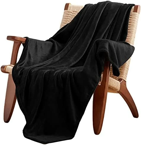 CozyLux Fleece Blanket Twin Ash Black 60" X 80", Super Soft Lightweight Microfiber Flannel Blankets For Travel Camping Chair And Sofa, Cozy Luxury Plush Fuzzy Bed Blankets 17 CozyLux Fleece Blanket Twin Ash Black 60" X 80", Super Soft Lightweight Microfiber Flannel Blankets For Travel Camping Chair And Sofa, Cozy Luxury Plush Fuzzy Bed Blankets - Image 15