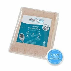 Beautyrest Reversible Sherpa To Fleece Electric Wrap Poncho Blanket Shawl Wearable, Auto Shut Off, Virtually Zero EMF, Multi Heat Setting, UL Certified, Machine Washable, Tan 50" X 64" -Electric Blankets Sales 2022 41F2tWjgrmL
