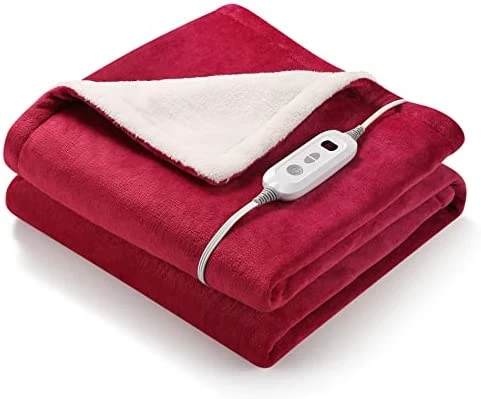 CURECURE Heated Electric Blanket Full Size 72" X 84" Oversized Flannel Heated Blanket With 4 Heating Levels & 10 Hours Auto Off, Comfort Warm Blanket For Bed Sofa Home Office Use, Machine Washable Grey 13 CURECURE Heated Electric Blanket Full Size 72" X 84" Oversized Flannel Heated Blanket With 4 Heating Levels & 10 Hours Auto Off, Comfort Warm Blanket For Bed Sofa Home Office Use, Machine Washable Grey - Image 11