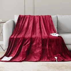 Reaks Heated Blanket Full Size 72" X 84", Electric Blanket With 4 Heating Levels & 10 Hours Auto Off, ETL Certified, Machine Washable, Soft Grey Flannel Fast Heating Blanket -Electric Blankets Sales 2022 41G2qelUmjL. AC