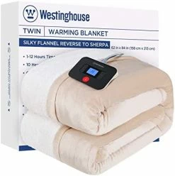Westinghouse Electric Blanket Heated Blanket | 10 Heating Levels & 1 To 12 Hours Heating Time Settings | Flannel To Sherpa Reversible 62x84 Twin Size | Machine Washable, Charcoal -Electric Blankets Sales 2022 41GRHUJrnCL. AC