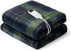 Bedsure Plaid Heated Throw Blanket - Fleece Electric Blanket With Safe & Warm Grey Plaid Pattern, Heated Blanket With 6 Heating Levels & 4 Time Settings, 3 Hours Auto-Off (50x60 Inches) -Electric Blankets Sales 2022 41HhOO1HkCL. AC
