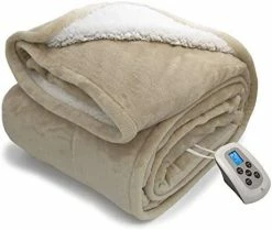 Marquess Electric Blanket Micro Plush Sherpa And Reversible Flannel Washable Comfortable With 10 Heat Settings/ Safety 10 Hours Auto-Off Controller Twin Size Bed Blanket (62 X 84'' Navy Blue) 16 Marquess Electric Blanket Micro Plush Sherpa And Reversible Flannel Washable Comfortable With 10 Heat Settings/ Safety 10 Hours Auto-Off Controller Twin Size Bed Blanket (62 X 84'' Navy Blue) -Electric Blankets Sales 2022 41IO3y6izhL. AC