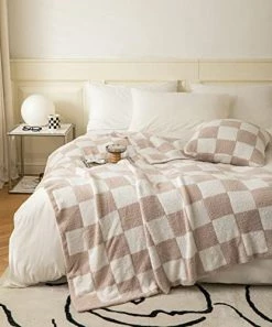 REPRECONF Ultra Soft Cozy Buffalo Checkerboard Grid Fluffy Microfiber Knitted Bed Blanket Super Soft Cozy Lightweight Fleece Checkered Bed Blanket For Sofa Couch Bed Travel Cream Twin Size 60"X80" -Electric Blankets Sales 2022 41JoZQhI1pL. AC