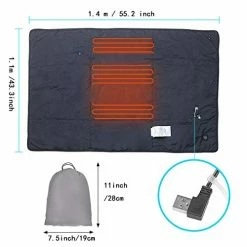 Lomitech Electric Heated Blanket-Heating Travel Blanket -Camping Blanket Wearable Blanket -Multi-purpose Blanket -5V2A USB Fast Heating Technology For Outdoor Home Office, Navy Blue (Battery Pack Not Included) -Electric Blankets Sales 2022 41Jv2zR8yrL
