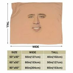 Baulerd Nicolas Cage Full Face Ultra-Soft Micro Fleece Blanket 50"" X40 -Electric Blankets Sales 2022 41KdFNwYo7L