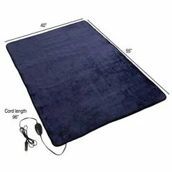 Electric Car Blanket-Outdoor Heated 12V Travel Throw-Fleece, 3 Settings, Auto Shutoff-for Road Trips, Tailgating, Camping And More By Stalwart-(Blue)