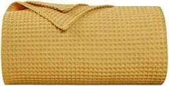 PHF 100% Cotton Waffle Weave Blanket King Size 104" X 90"-Summer Blanket Lightweight Soft Breathable- Perfect Blanket Layer For Couch Bed Sofa All Season Use-Elegant Home Decoration-White -Electric Blankets Sales 2022 41Kx7bk1SiL. AC 1