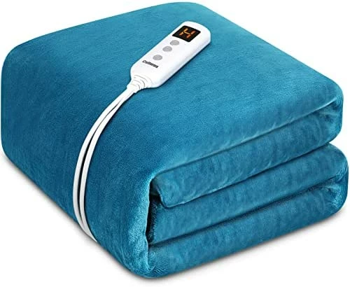 Rellorus Heated Blankets, Electric Blankets Throws, 10 Heating Levels, Auto Shut-Off, Fast And Even Heating With Hand Controller, Machine Washable, Double-Sided Flannel, ETL Certification(50" X 60") Sky Blue 11 Rellorus Heated Blankets, Electric Blankets Throws, 10 Heating Levels, Auto Shut-Off, Fast And Even Heating With Hand Controller, Machine Washable, Double-Sided Flannel, ETL Certification(50" X 60") Sky Blue - Image 9