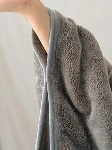 Mellowdy - Unisex Coat Blanket For Home And Office (Dark Grey, One Size) - Multipurpose Wearable Blanket Double As Pillow For Indoors And Outdoors 6 Mellowdy - Unisex Coat Blanket For Home And Office (Dark Grey, One Size) - Multipurpose Wearable Blanket Double As Pillow For Indoors And Outdoors - Image 4