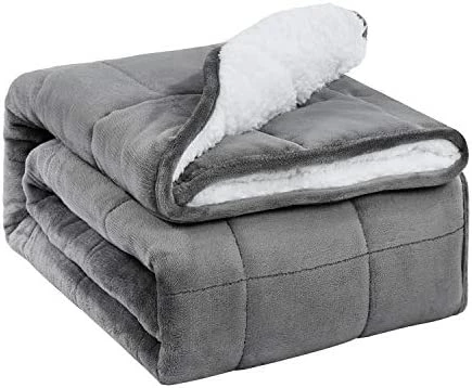 Uttermara Weighted Blanket Twin Size 48x72 Inch, 15 LBS Adult Weighted Blanket Great For Relax & Sleep, Soft Plush Fleece & Cozy Warm Sherpa Reverse, Twin Snug Heavy Blanket For Couch Bed, Grey 12 Uttermara Weighted Blanket Twin Size 48x72 Inch, 15 LBS Adult Weighted Blanket Great For Relax & Sleep, Soft Plush Fleece & Cozy Warm Sherpa Reverse, Twin Snug Heavy Blanket For Couch Bed, Grey - Image 10