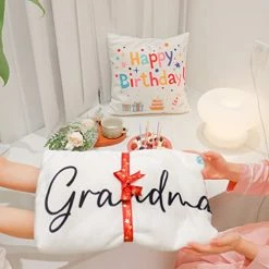 Valporia Grandma Blanket From Grandkids Mothers’ Day Grandma Gifts From Grandchildren Last Minute For Grandma Gifts For Grandma From Granddaughter Grandson Grandma Birthday Gifts Beige-mom -Electric Blankets Sales 2022 41LpVQsKO9L