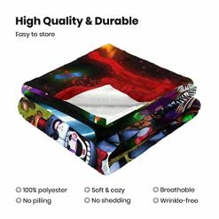 Ocuber Horror Game Midnight Bear Blanket, Cool Bear Super Soft Blanket, Comfortable Snug Plush Air Conditioning Blanket, For Sofa, Bed 50"X40" 3 -Electric Blankets Sales 2022 41M82NTOTNL