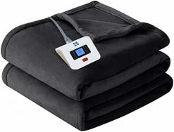 Sealy Electric Blanket King Size, Flannel Heated Blanket With 10 Heating Levels & 1-12 Hours Auto Shut Off, Fast Heating Warm Blanket, Machine Washable, Beige, 100 X 90 Inch 26 Sealy Electric Blanket King Size, Flannel Heated Blanket With 10 Heating Levels & 1-12 Hours Auto Shut Off, Fast Heating Warm Blanket, Machine Washable, Beige, 100 X 90 Inch -Electric Blankets Sales 2022 41MEgVrruUL. AC 1