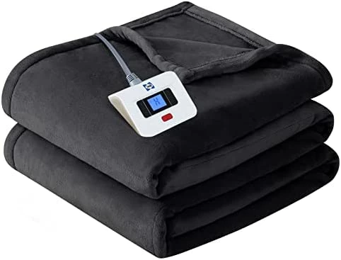 Sealy Electric Blanket King Size, Flannel Heated Blanket With 10 Heating Levels & 1-12 Hours Auto Shut Off, Fast Heating Warm Blanket, Machine Washable, Beige, 100 X 90 Inch 12 Sealy Electric Blanket King Size, Flannel Heated Blanket With 10 Heating Levels & 1-12 Hours Auto Shut Off, Fast Heating Warm Blanket, Machine Washable, Beige, 100 X 90 Inch - Image 10
