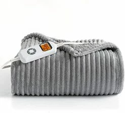 Uttermara Electric Blanket Twin Size 62x84 Inches - Soft Warm Sherpa Heated Blanket, 10 Heating Levels Fast Heating Blanket With 12hrs Auto-Off Timer, Ribbed Fleece Full Body Warming Blanket, Grey 17 Uttermara Electric Blanket Twin Size 62x84 Inches - Soft Warm Sherpa Heated Blanket, 10 Heating Levels Fast Heating Blanket With 12hrs Auto-Off Timer, Ribbed Fleece Full Body Warming Blanket, Grey -Electric Blankets Sales 2022 41MJ4lk l5L. AC