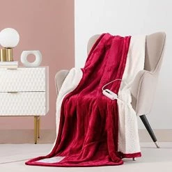 CORIWELL Heated Blanket Electric Throw - 50" X 60" Full Body Size Heating Blanket - 5 Heating Setting Soft Flannel Electric Blanket With 3 Hours Auto Shut Off, Machine Washable(Rose Red ) 20 CORIWELL Heated Blanket Electric Throw - 50" X 60" Full Body Size Heating Blanket - 5 Heating Setting Soft Flannel Electric Blanket With 3 Hours Auto Shut Off, Machine Washable(Rose Red ) -Electric Blankets Sales 2022 41MnxExz0pL. AC