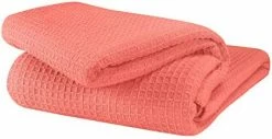 Glamburg 100% Cotton Thermal Blanket, Breathable Bed Blanket Queen Size, Soft Waffle Blanket, Queen Blanket, All Season Cotton Blanket, Charcoal Peach -Electric Blankets Sales 2022 41NDwCR2VwL. AC 1