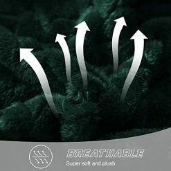 Exclusivo Mezcla Twin Size Flannel Fleece Blanket, 90x66 Inches Soft Jacquard Weave Leaves Pattern Velvet Plush Blanket For Bed, Cozy, Warm, Lightweight And Decorative Forest Green Blanket -Electric Blankets Sales 2022 41OFIV5PY7L