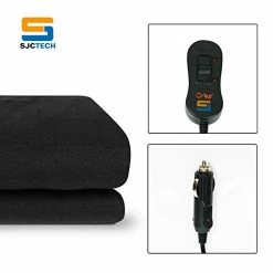 SJC Electric Car Heated Blanket Fleece Travel Blanket With 45' Timer Hi/Low Heat Setting Electric Car Blanket Throws For Car,57” X 39” Black -Electric Blankets Sales 2022 41OHwNdUrxL