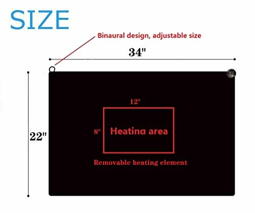 TOHMR USB Heated Shawl, Warm Electric Throws Flannel Blanket Heating Cushion Pad Blanket - 3 Speed Regulating Switch 34"X22" (Gray) 6 TOHMR USB Heated Shawl, Warm Electric Throws Flannel Blanket Heating Cushion Pad Blanket - 3 Speed Regulating Switch 34"X22" (Gray) - Image 4