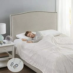 Beautyrest Electric Blanket Luxurious Micro Fleece Ultra Soft Ribbed Textured, Cozy And Snuggly Cover For Cold Weather, Fast Heating, Auto Shut Off, 20 Level Heat Setting Controller, Twin, Blue -Electric Blankets Sales 2022 41OQ2ofwutL. AC