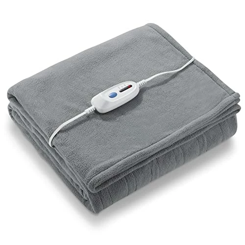 CURECURE Electric Heated Blanket Full Size 77'' X 84'' Electric Blanket For Whole Body Warming, ETL And FCC Certification Fast Heating With 4 Heating Levels & 10 Hours Auto Off, Machine Washable Grey 3 CURECURE Electric Heated Blanket Full Size 77'' X 84'' Electric Blanket For Whole Body Warming, ETL And FCC Certification Fast Heating With 4 Heating Levels & 10 Hours Auto Off, Machine Washable Grey
