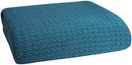 Elvana Home 100% Cotton Bed Blanket, Breathable Bed Blanket King Size, Cotton Thermal Blankets King, Perfect For Layering Any Bed For All Season, Charcoal Grey 14 Elvana Home 100% Cotton Bed Blanket, Breathable Bed Blanket King Size, Cotton Thermal Blankets King, Perfect For Layering Any Bed For All Season, Charcoal Grey - Image 12