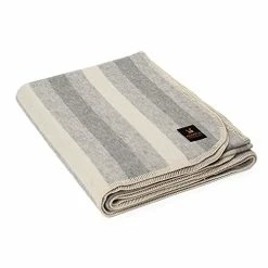 Alpaca Warehouse Thick Alpaca Wool Blanket Heavyweight Alpaca Wool Blanket Camping Outdoors Indoors Soft Peruvian Alpaca Wool Blankets That Come In Twin Queen King Size (Soft Gray/Ivory, Twin (Whipstitch Trim))