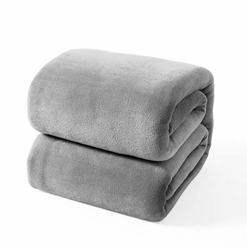 EXQ Home Fleece Blanket King Size Grey Throw Blanket For Bed Or Couch - Microfiber Fuzzy Flannel Blanket For Adults Or Kids 4 EXQ Home Fleece Blanket King Size Grey Throw Blanket For Bed Or Couch - Microfiber Fuzzy Flannel Blanket For Adults Or Kids - Image 2