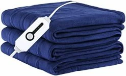 YAKEE Electric Heated Blanket, 72" X 84" Large Full Size With 4 Heating Levels, 10H Auto Shut Off, Soft Fleece Warm Heated Blanket, Fast-Heating & Machine Washable - Blue -Electric Blankets Sales 2022 41QgGGKG6qL. AC