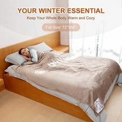 MSDUNOVR Heated Blanket Full Size 72"X84", Soft Electric Blanket With 4 Heating Levels, ETL&FCC Certification, Over-Heat Protection, Machine Washable, For Home Office Use(Brown) Grey (84'' X 90'') 9 MSDUNOVR Heated Blanket Full Size 72"X84", Soft Electric Blanket With 4 Heating Levels, ETL&FCC Certification, Over-Heat Protection, Machine Washable, For Home Office Use(Brown) Grey (84'' X 90'') -Electric Blankets Sales 2022 41QmdedntZL