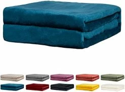 Rendiele Fleece Throw Blankets Fluffy Warm Solid Color Blankets For Bed (Grey, 90''x90'' Queen) -Electric Blankets Sales 2022 41RDrTjsJZL. AC