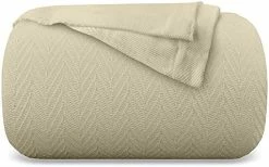 Kotton Culture Knitted Geometric Herringbone Pattern Handwoven Blanket 100% Long Staple Cotton - Soft & Cozy All-Season Throw For Bed Couch Chair Outdoors (King/Cal King, Ivory) -Electric Blankets Sales 2022 41RQo9Wb4 S. AC