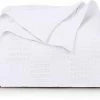 Utopia Bedding 100% Cotton Blanket (Queen Size - 90x90 Inches) 350GSM Lightweight Thermal Blanket, Soft Breathable Blanket For All Seasons (White)