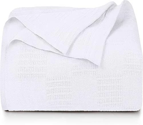 Utopia Bedding 100% Cotton Blanket (Queen Size - 90x90 Inches) 350GSM Lightweight Thermal Blanket, Soft Breathable Blanket For All Seasons (White) 13 Utopia Bedding 100% Cotton Blanket (Queen Size - 90x90 Inches) 350GSM Lightweight Thermal Blanket, Soft Breathable Blanket For All Seasons (White) - Image 11