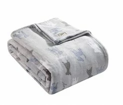 ED Ellen DeGeneres ED By Ellen Degeneres Augie And Friends Ultra Soft Plush Blanket, Queen Grey