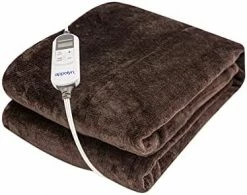 APPOLYN Electric Throw Heated Blanket 50” X 60'', 10 Heating Levels & 1-12 Hours Auto-Off, ETL Certified, Machine Washable, Grey -Electric Blankets Sales 2022 41S511fnMbL. AC