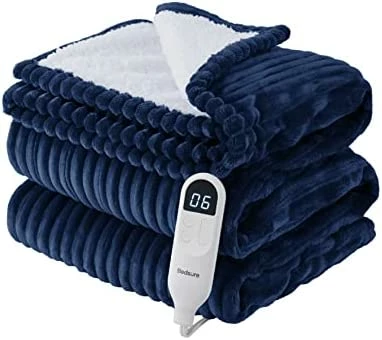 Bedsure Heated Blanket Twin Size - Soft Ribbed Fleece Fast Heating Electric Blanket With 6 Heating Levels & 10 Time Settings, 8 Hours Auto-Off Heated Blanket (62×84 Inches, Dark Grey) 15 Bedsure Heated Blanket Twin Size - Soft Ribbed Fleece Fast Heating Electric Blanket With 6 Heating Levels & 10 Time Settings, 8 Hours Auto-Off Heated Blanket (62×84 Inches, Dark Grey) - Image 13