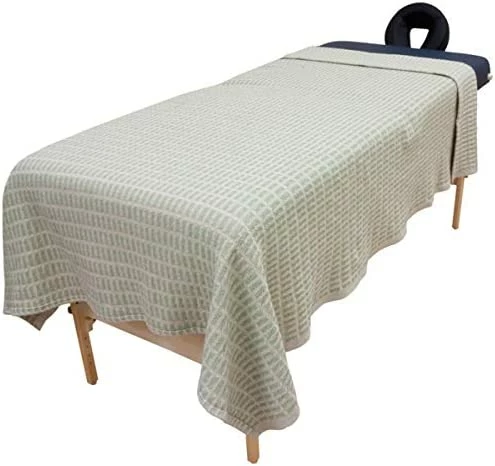 Harmony Cotton Spa And Massage Table Blankets By Body Linen. 100% Cotton, 66 By 90 Inches. Soft, Warm And Stylish. Machine Washable. Two Tone Knit Pattern, Tan And Natural. 8 Harmony Cotton Spa And Massage Table Blankets By Body Linen. 100% Cotton, 66 By 90 Inches. Soft, Warm And Stylish. Machine Washable. Two Tone Knit Pattern, Tan And Natural. - Image 6